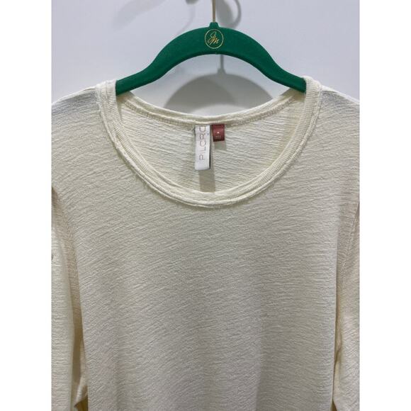 PILCRO Anthropologie Ruffle Sleeve Ivory Pullover Modal Boho Sweater Sz XL - Picture 3 of 7